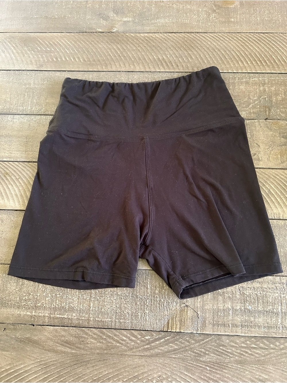 Black High-Waist Women's Active Shorts
